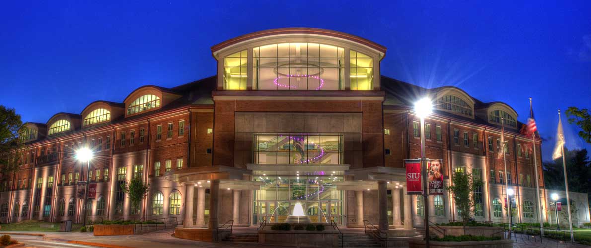 siu student services building at night